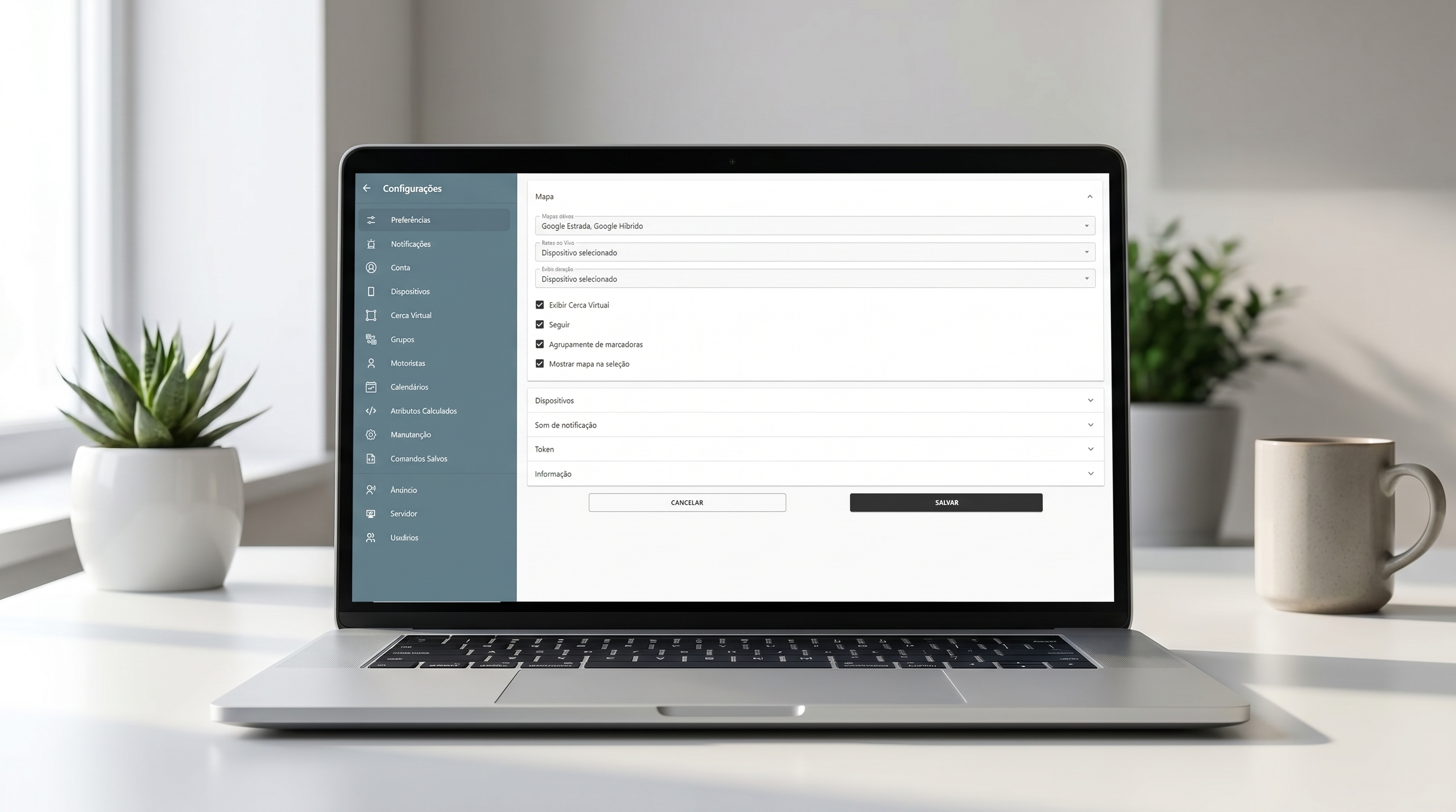 Painel Geral Plataforma Web